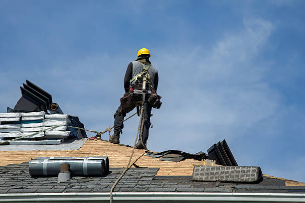 Professional Gutter Installation technician working in Haskell, NJ